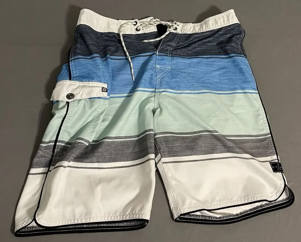 Rip Curl Surf Craft Striped Board Shorts Mens Size 34 Excellent Condition